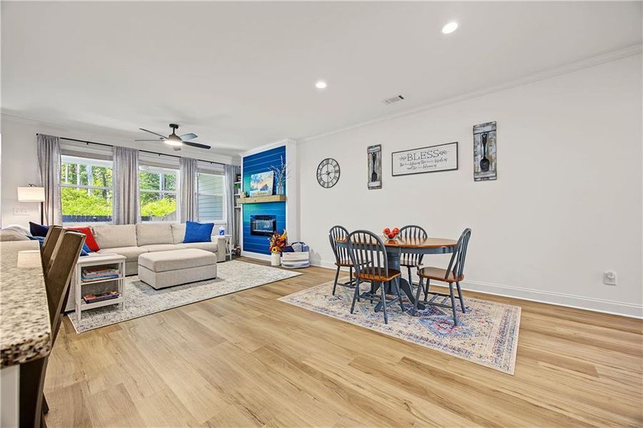 Furnished interior view inside a new home in , Flowery Branch (Image 9).