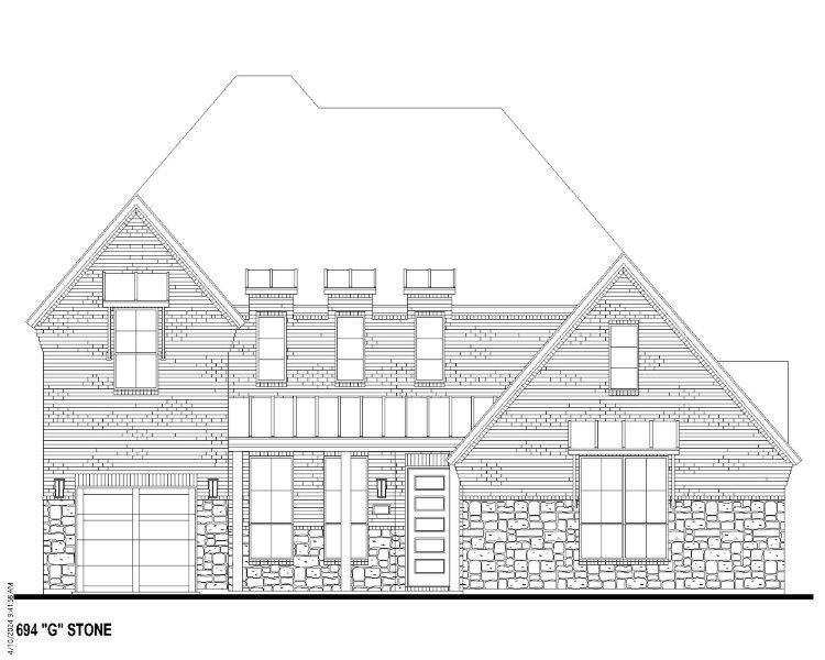 Plan 694 Elevation G w/ Stone