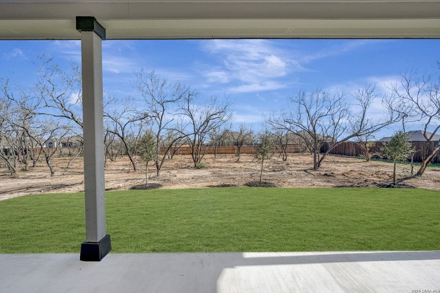 Exterior details and patio area of a home in Everly Estates, San Antonio (Image 3).