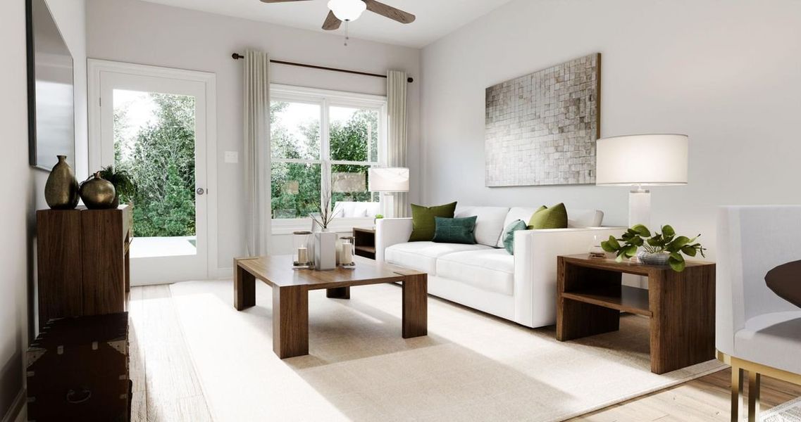Representative furnished interior of a home built from the Aspen by Parkside Builders in The Woods, Gallatin (Image 5).