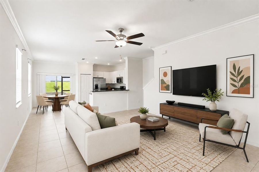 Furnished interior view inside a new home in , Zephyrhills (Image 8). Furnished interior view inside a new home in , Zephyrhills (Image 8).