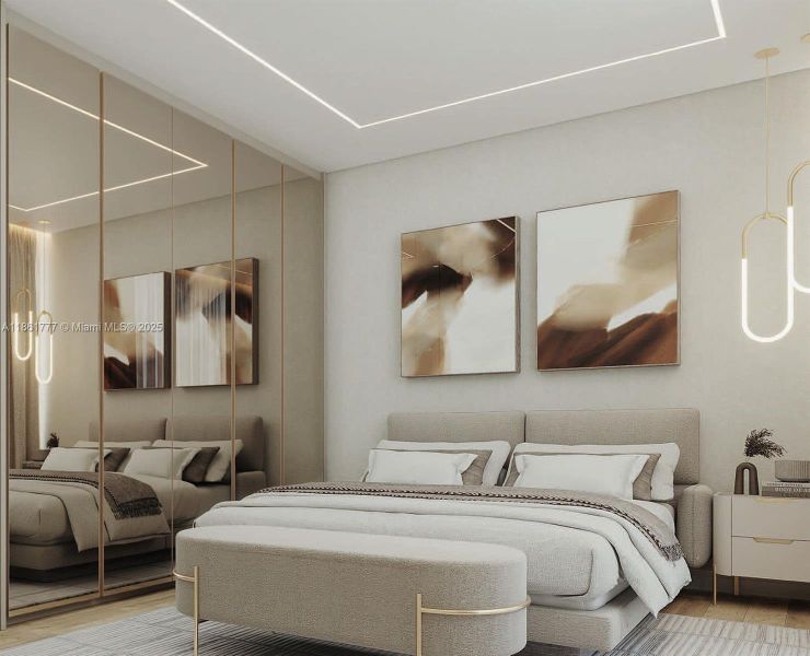 Furnished interior view inside a new home in , Sunny Isles Beach (Image 9). Furnished interior view inside a new home in , Sunny Isles Beach (Image 9).