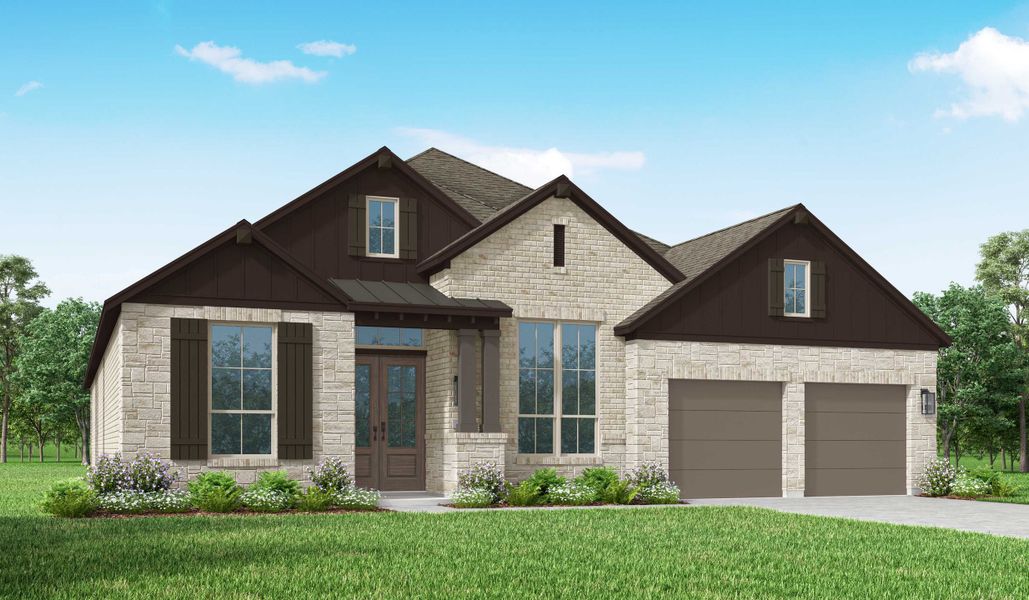 Representative exterior photo of a completed home built from the 216 Plan by Highland Homes in Walsh, Aledo, TX (Image 2).