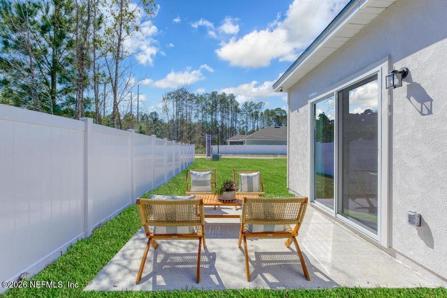 Exterior details and patio area of a home in , Jacksonville (Image 4). Exterior details and patio area of a home in , Jacksonville (Image 4).