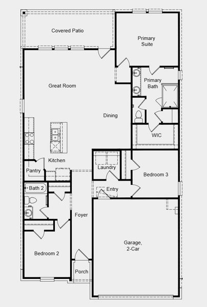 2D floor plan layout of this home in Newport Grove 50s, Crosby, TX (Image 3). 2D floor plan layout of this home in Newport Grove 50s, Crosby, TX (Image 3).