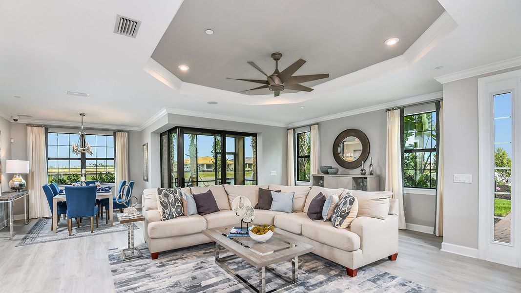 Furnished interior view inside a new home in Esplanade by the Islands Coach Homes, Naples (Image 7).