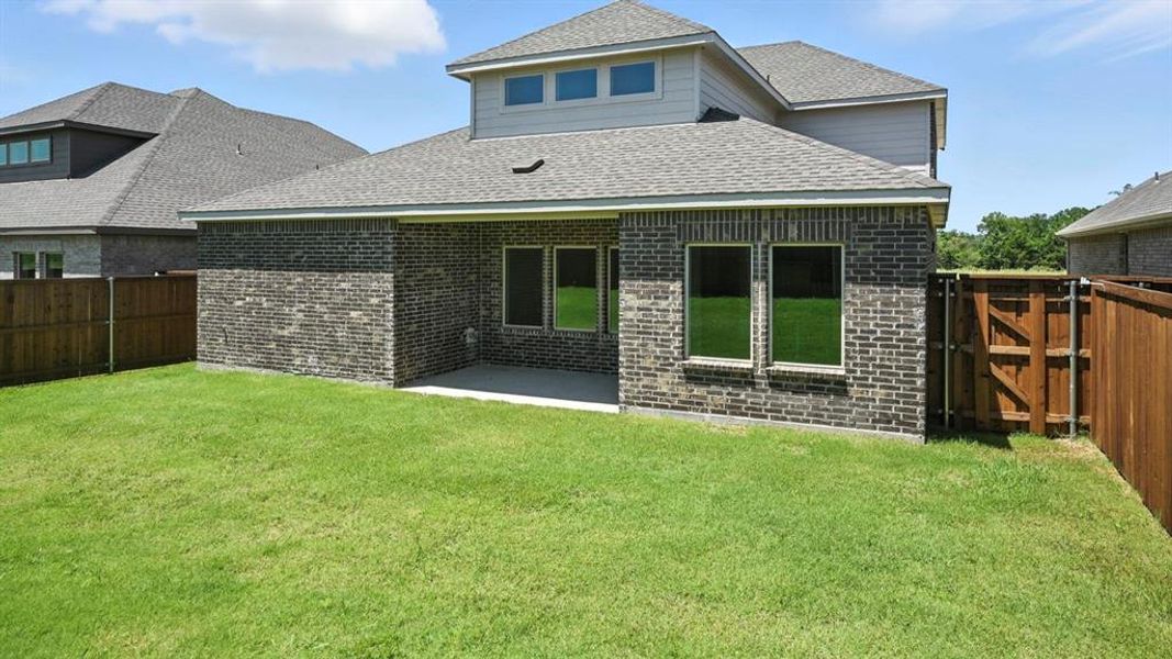 Exterior details and patio area of a home in Lilybrooke at Legacy Hills, Celina (Image 19). Exterior details and patio area of a home in Lilybrooke at Legacy Hills, Celina (Image 19).