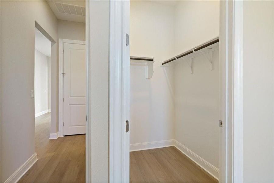 Ample closet space in the secondary bedroom.