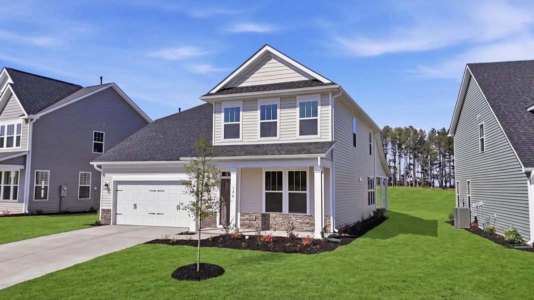 Front exterior of a new home in Foxbank, Gray Court, SC, highlighting curb appeal (Image 20).
