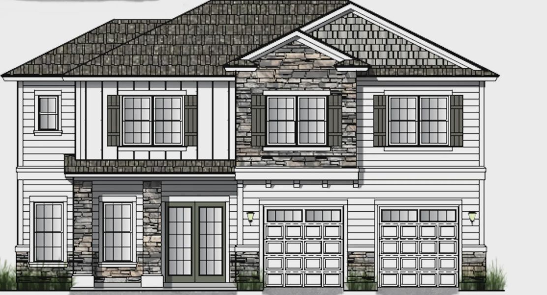 Representative rendering of the exterior for the Plan 2689 by Ashley Homes, LLC (Image 1).