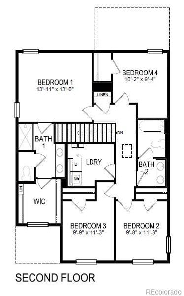 2D floor plan layout of this home in Prairie Song, Windsor, CO (Image 3).