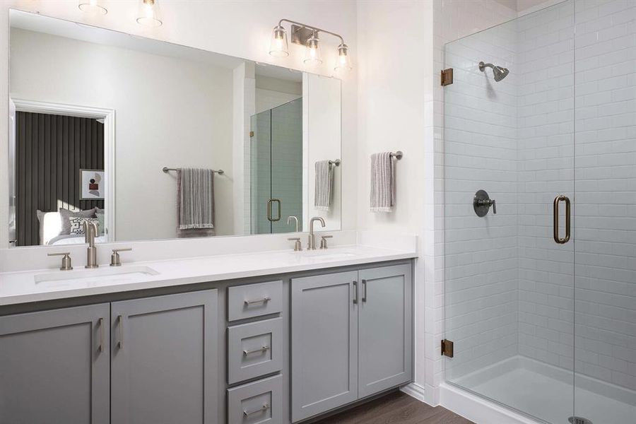 Furnished interior view inside a new home in The Farm, Allen (Image 8). Furnished interior view inside a new home in The Farm, Allen (Image 8).