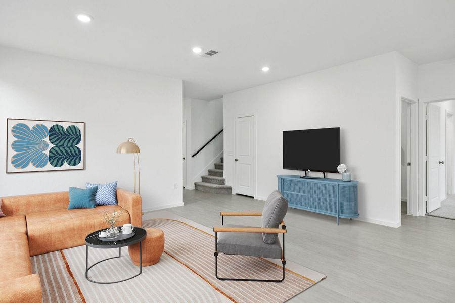 Furnished interior view inside a new home in Crosby Farms, Crosby (Image 9). Furnished interior view inside a new home in Crosby Farms, Crosby (Image 9).