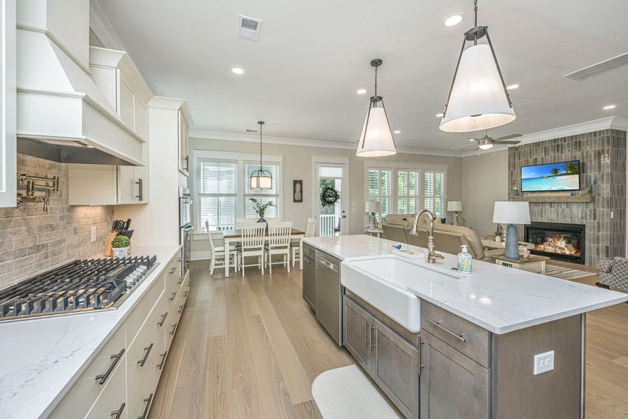 Furnished interior view inside a new home in Overlook at Copahee Sound, Awendaw (Image 35).