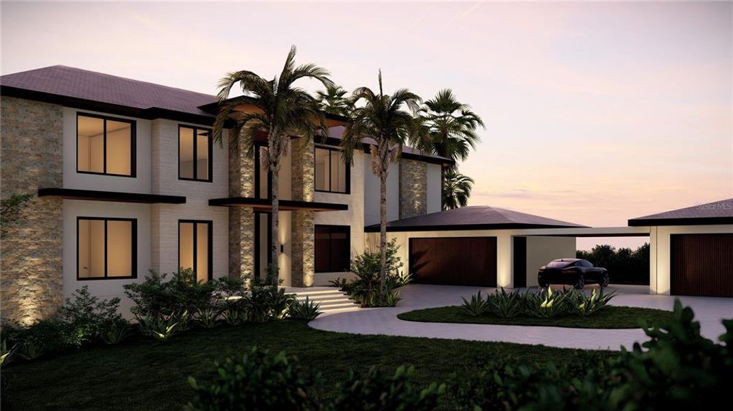 Front exterior of a new home in , Montverde, FL, highlighting curb appeal (Image 3). Front exterior of a new home in , Montverde, FL, highlighting curb appeal (Image 3).