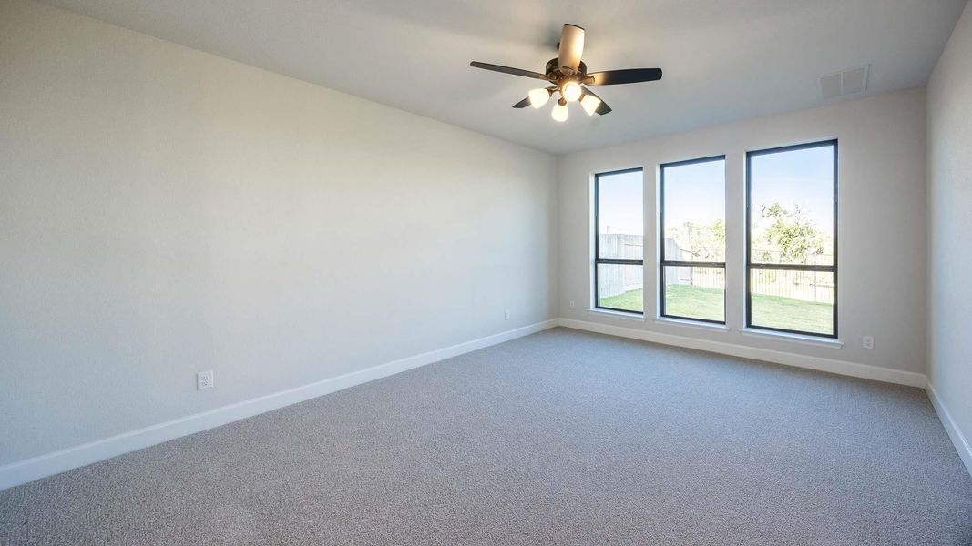 Spacious, unfurnished interior of a new home in Lariat 60', Liberty Hill (Image 12). Spacious, unfurnished interior of a new home in Lariat 60', Liberty Hill (Image 12).