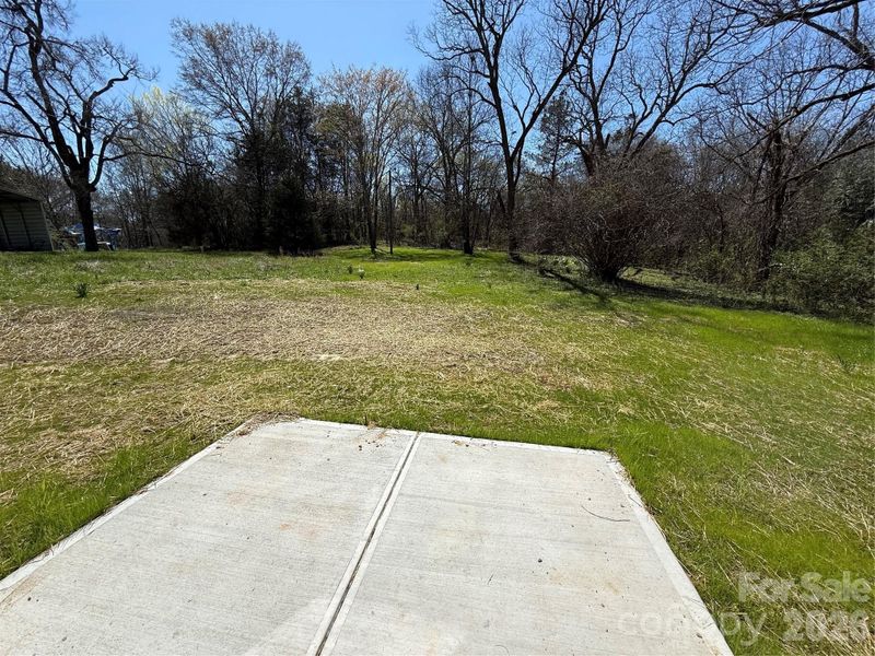 Large back yard and back patio