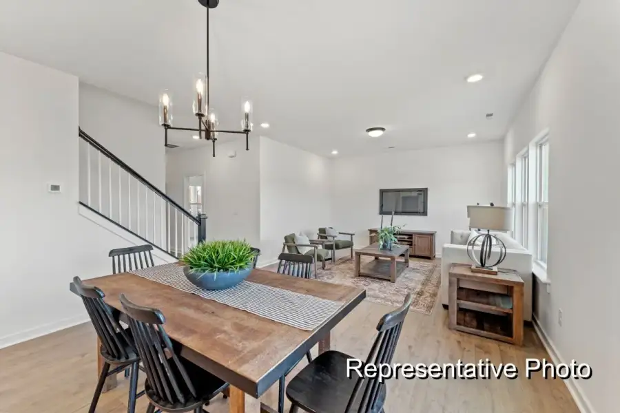 Furnished interior view inside a new home in White Oak Creek Crossing, Angier (Image 8).
