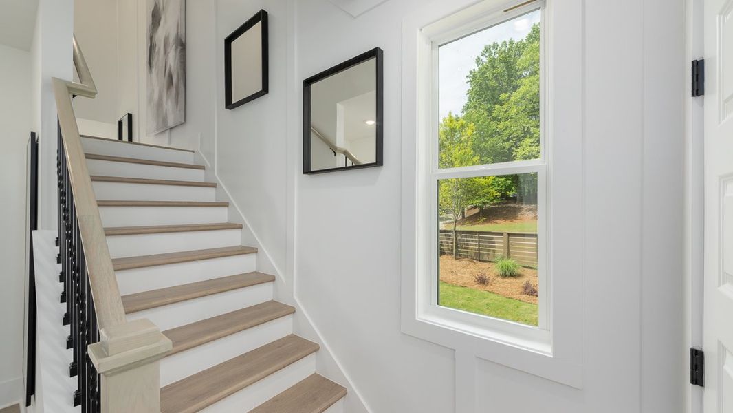 Representative unfurnished interior of a home built from the Rutherford by D.R. Horton in Overlook at Peachtree Corners, Norcross (Image 22).