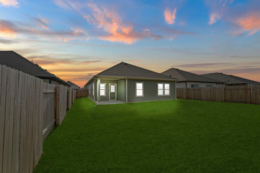 Rear of Home and Private Backyard Rear of Home and Private Backyard