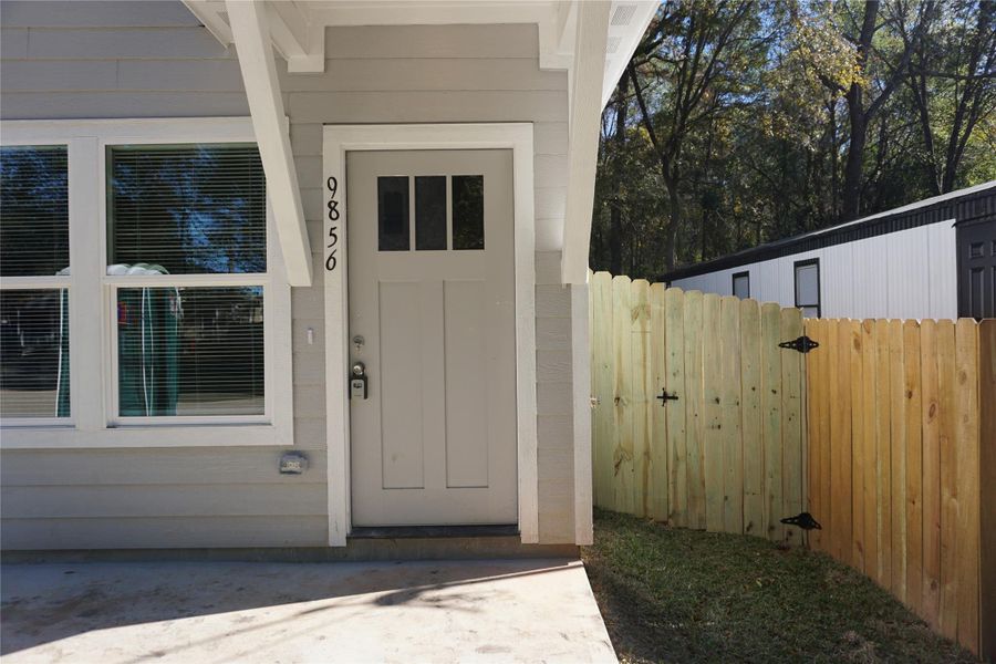 Exterior details and patio area of a home in , Willis (Image 2). Exterior details and patio area of a home in , Willis (Image 2).