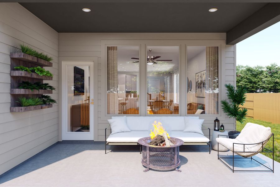 Representative exterior details of a home built from the Fieldstone by Tri Pointe Homes in Lariat, Liberty Hill (Image 3).