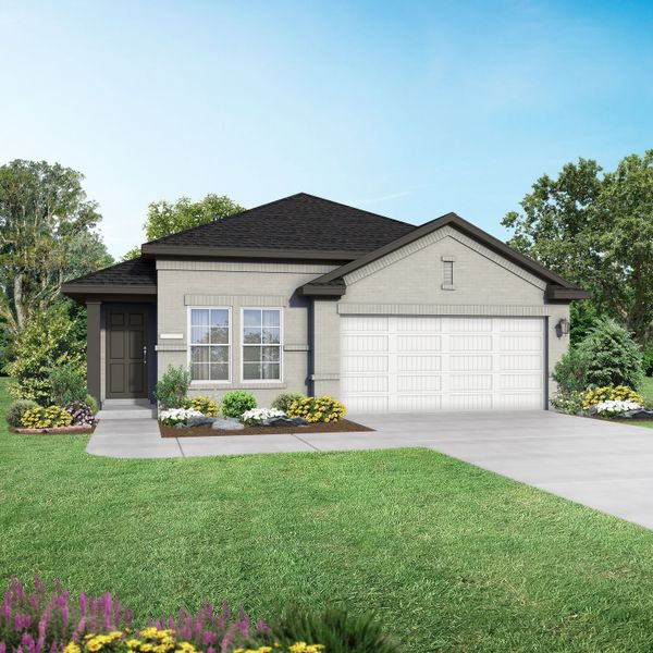 Representative exterior photo of a completed home built from the The Riviera A by Davidson Homes LLC in Enclave at Newport, Crosby, TX (Image 1). Representative exterior photo of a completed home built from the The Riviera A by Davidson Homes LLC in Enclave at Newport, Crosby, TX (Image 1).