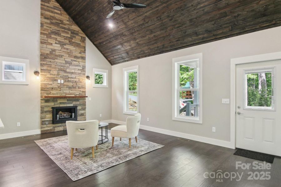 Furnished interior view inside a new home in , Maggie Valley (Image 8).