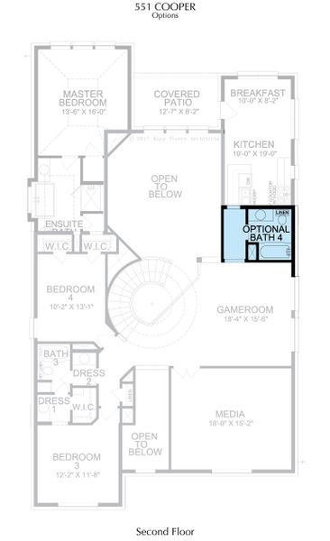 2D floor plan layout for the The Cooper by Landon Homes in Impression 55s, Frisco, TX (Image 11). 2D floor plan layout for the The Cooper by Landon Homes in Impression 55s, Frisco, TX (Image 11).
