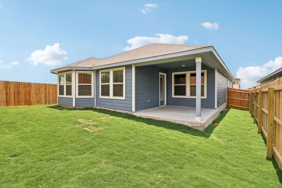 Back exterior of the Callaghan floorplan at a Meritage Homes community.