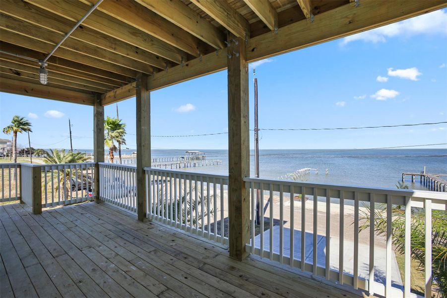 Incredible water view from the front porch Incredible water view from the front porch