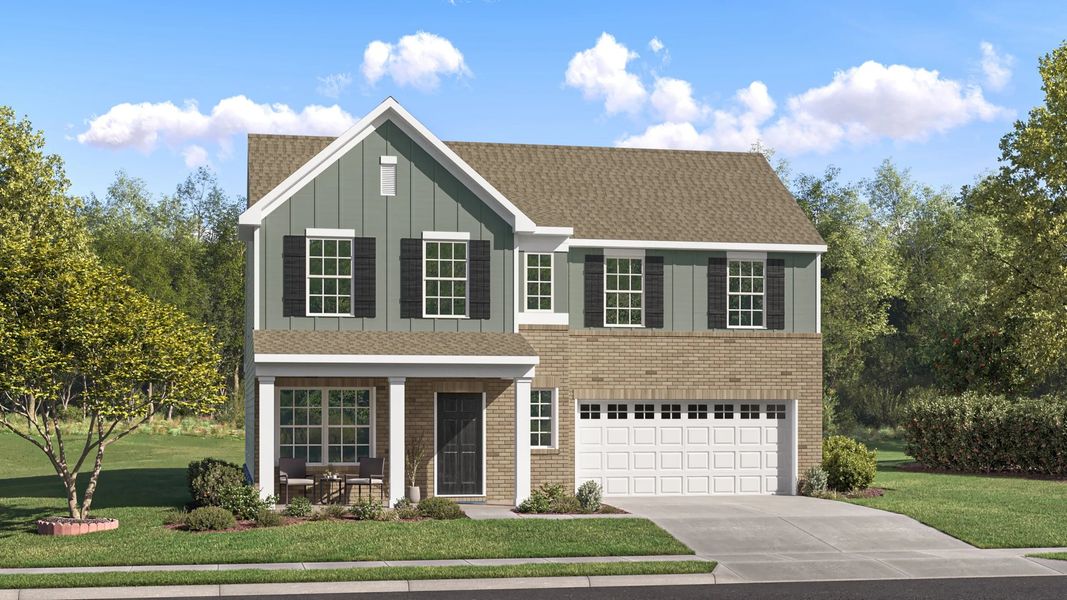 Exterior E with landscaping