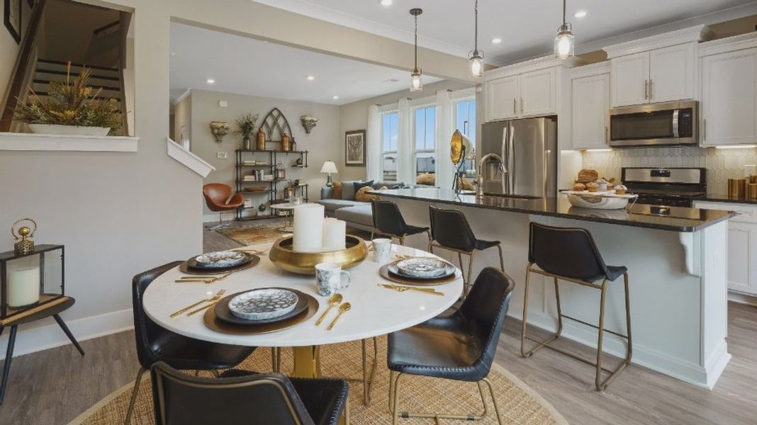 Furnished interior view inside a new home in Sidney Creek Townhomes, Zebulon (Image 13).
