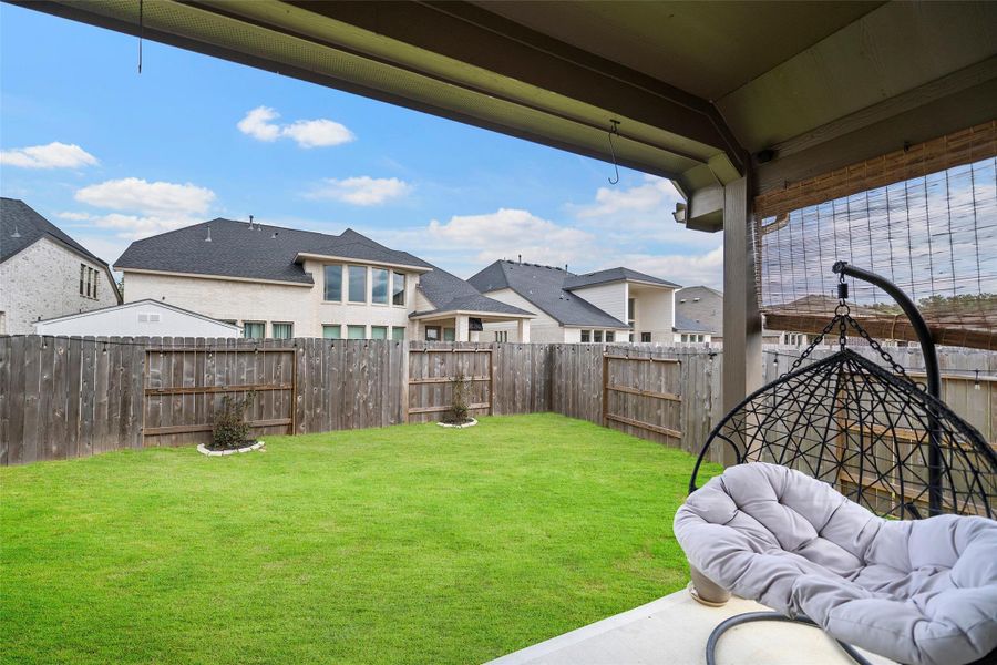Exterior details and patio area of a home in The Trails, New Caney (Image 25). Exterior details and patio area of a home in The Trails, New Caney (Image 25).