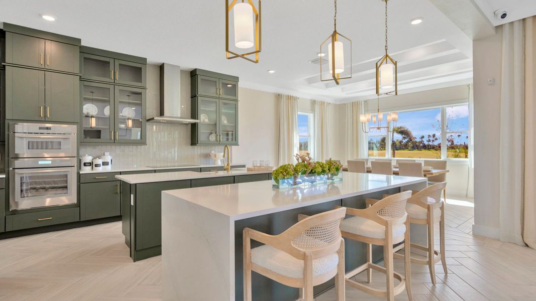 The Kitchen of another Grand Sabal Model which is available at Serengeti.