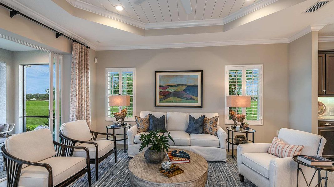 Furnished interior view inside a new home in Windward, Lakewood Ranch (Image 12). Furnished interior view inside a new home in Windward, Lakewood Ranch (Image 12).