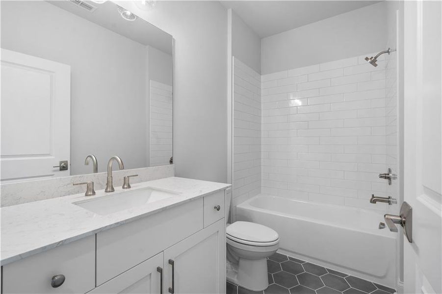 Furnished interior view inside a new home in Ward's Crossing Townhomes, Johns Creek (Image 3). Furnished interior view inside a new home in Ward's Crossing Townhomes, Johns Creek (Image 3).