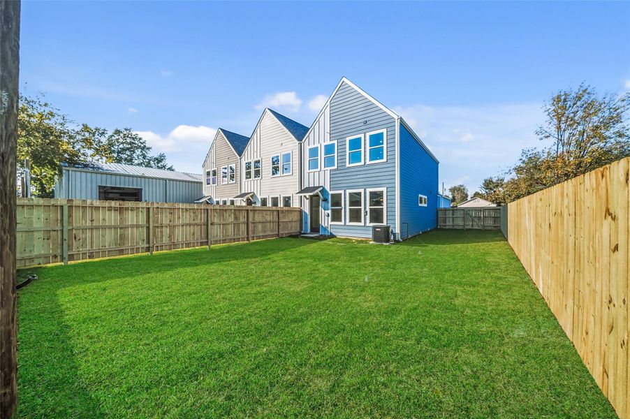 Discover the perfect oasis for entertaining in this spacious backyard, offering ample room for gatherings and relaxation. Discover the perfect oasis for entertaining in this spacious backyard, offering ample room for gatherings and relaxation.