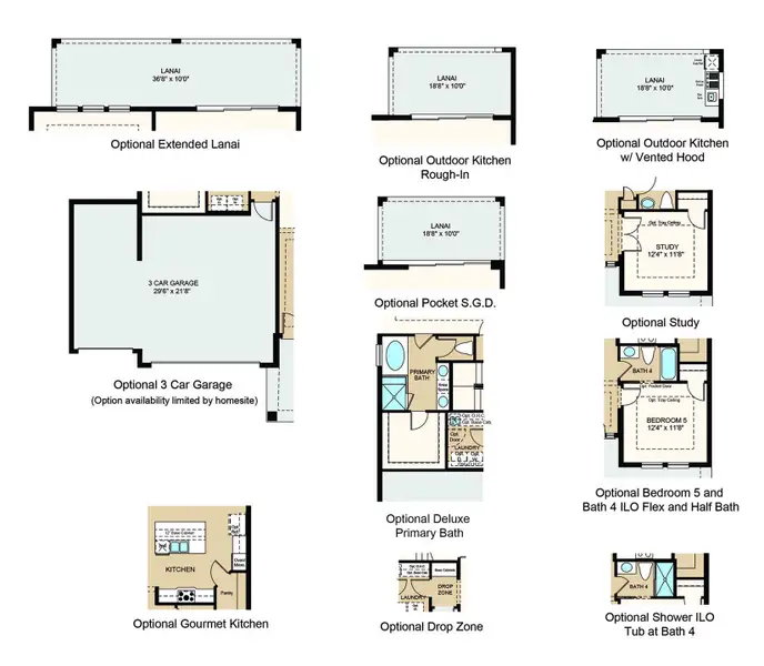 2D floor plan layout of this home in Veranda Oaks, Port St. Lucie, FL (Image 3).