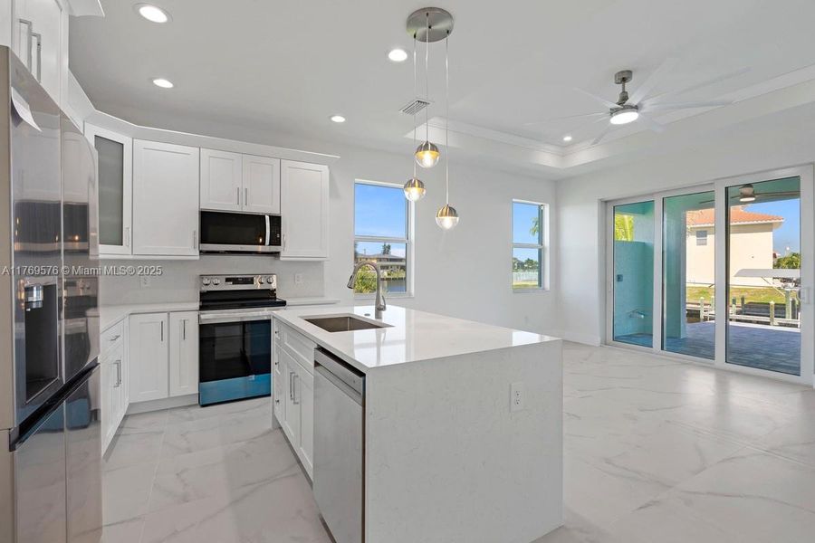 Furnished interior view inside a new home in , Cape Coral (Image 8). Furnished interior view inside a new home in , Cape Coral (Image 8).