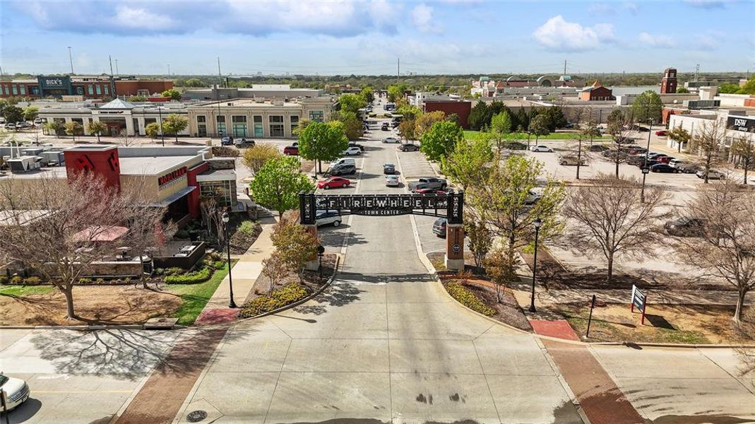 Birds eye view of property