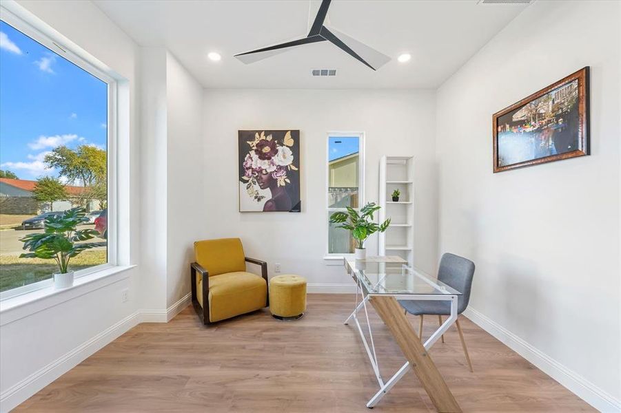 Furnished interior view inside a new home in , The Colony (Image 16).