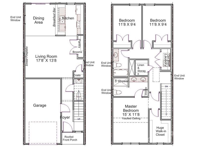 2D floor plan layout of this home in , Charlotte, NC (Image 3).