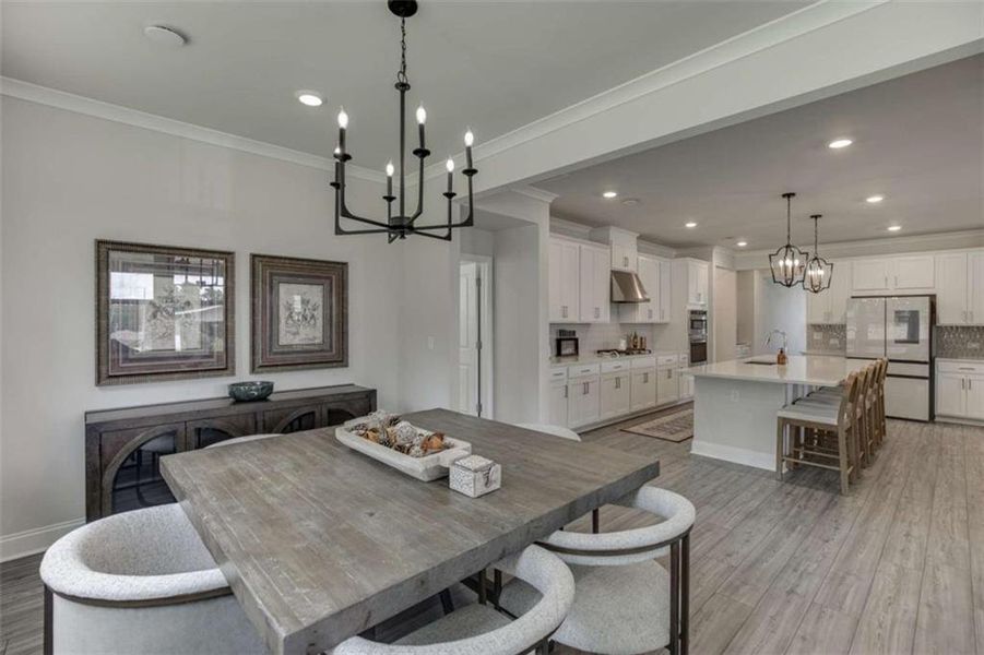 Furnished interior view inside a new home in Overlook at Lanier, Buford (Image 42).