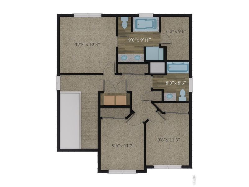 2D floor plan layout of this home in Wilson Commons, Loveland, CO (Image 4). 2D floor plan layout of this home in Wilson Commons, Loveland, CO (Image 4).