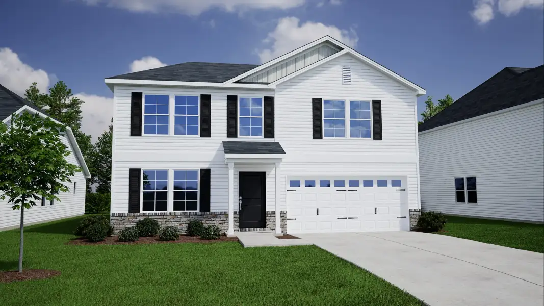 Representative exterior photo of a completed home built from the Telfair - Genesis Value Collection by Mungo Homes in Fairfield Place East and West, Chesnee, SC (Image 14).