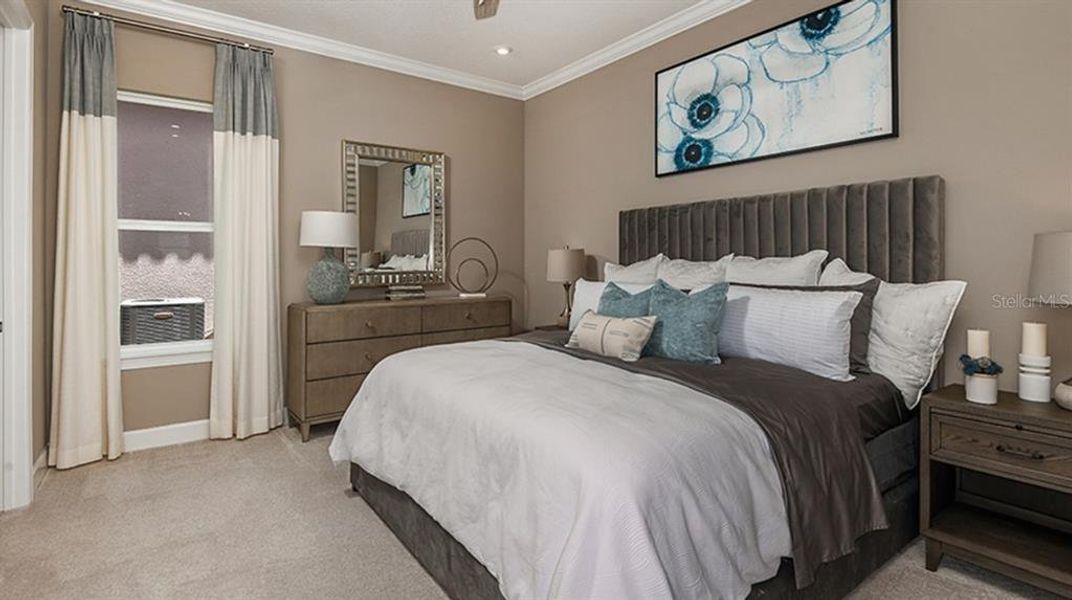 Furnished interior view inside a new home in Esplanade at Wiregrass Ranch, Wesley Chapel (Image 16). Furnished interior view inside a new home in Esplanade at Wiregrass Ranch, Wesley Chapel (Image 16).