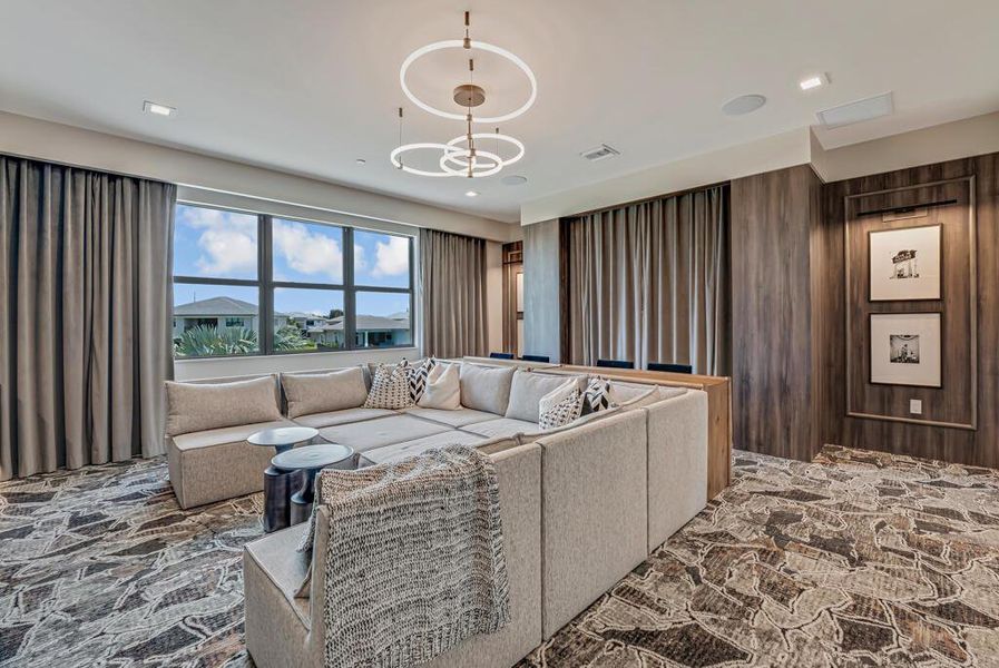 Furnished interior view inside a new home in Apex at Avenir, Palm Beach Gardens (Image 57).