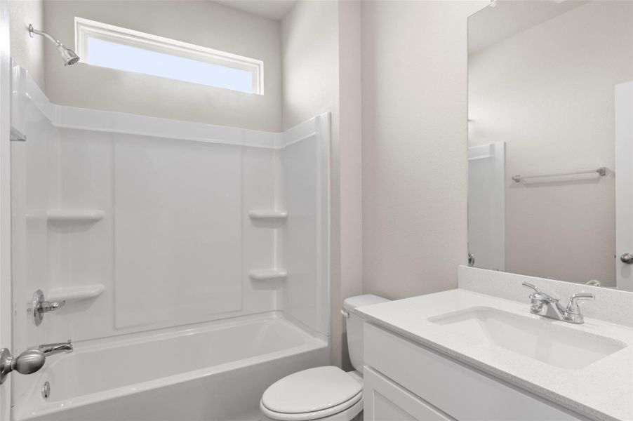 Bathroom with vanity and bathtub / shower combination Bathroom with vanity and bathtub / shower combination