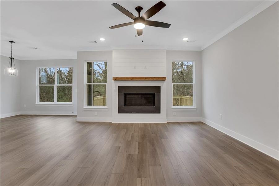 Spacious, unfurnished interior of a new home in Cambridge, Flowery Branch (Image 18). Spacious, unfurnished interior of a new home in Cambridge, Flowery Branch (Image 18).
